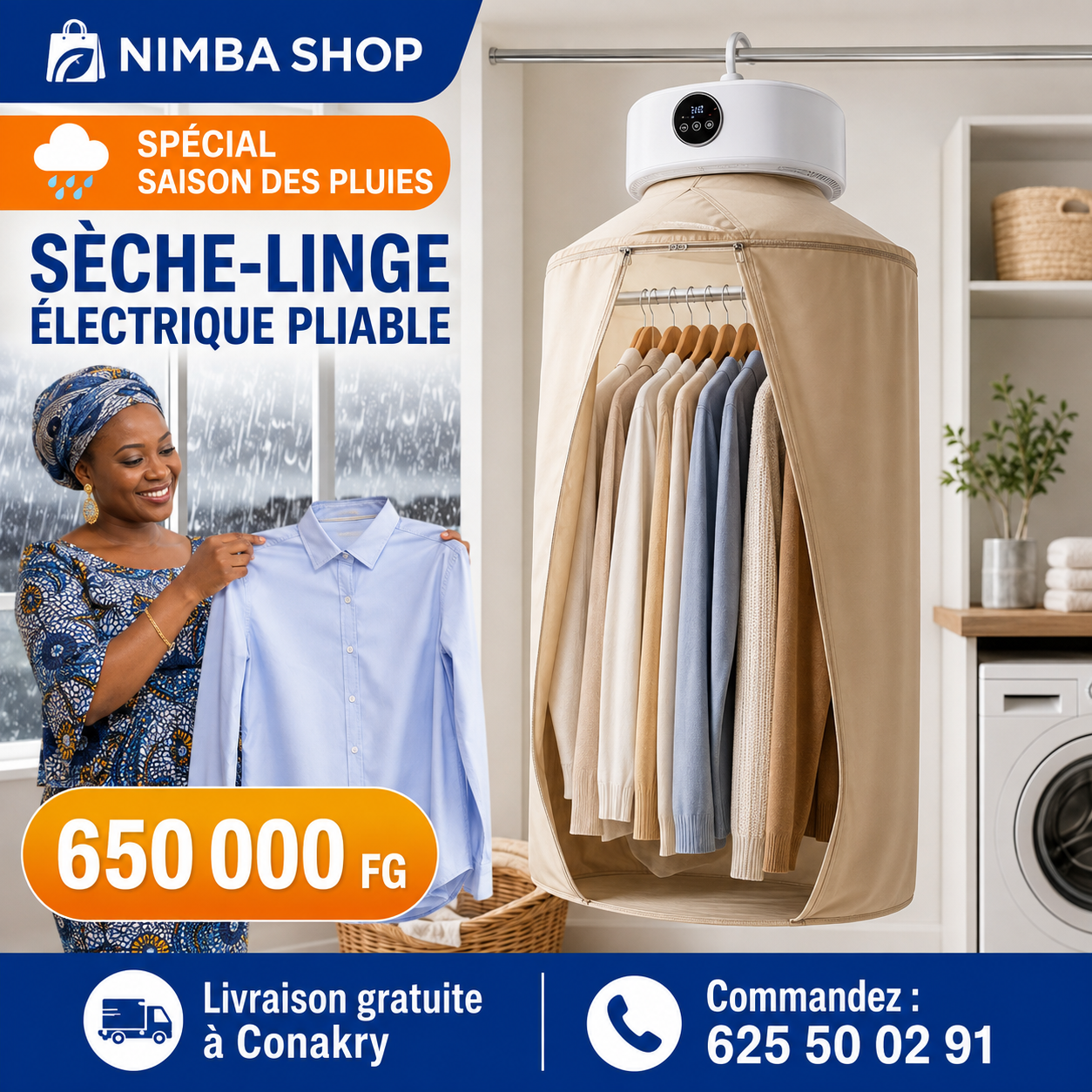 Sèche-linge électrique pliable 600 W