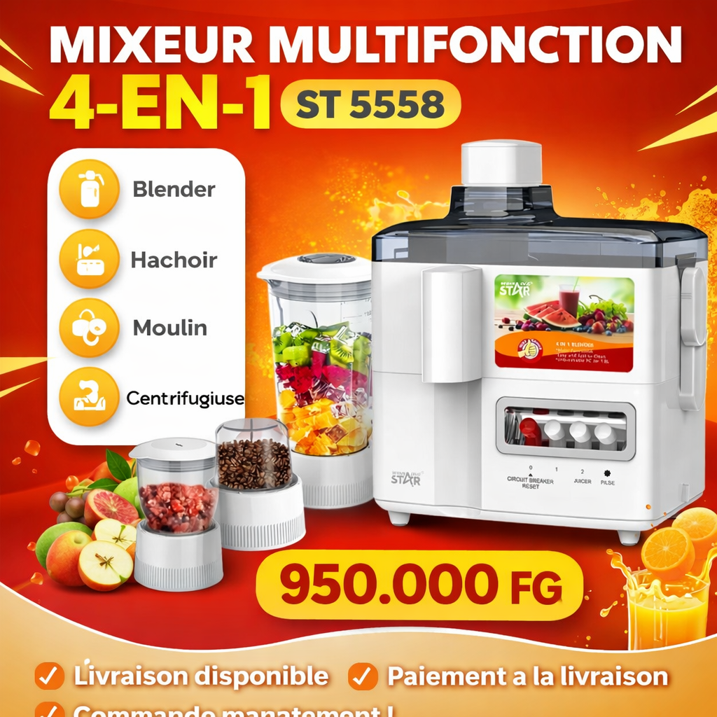 🥤 Mixeur Multifonction 4-en-1 ST 5558