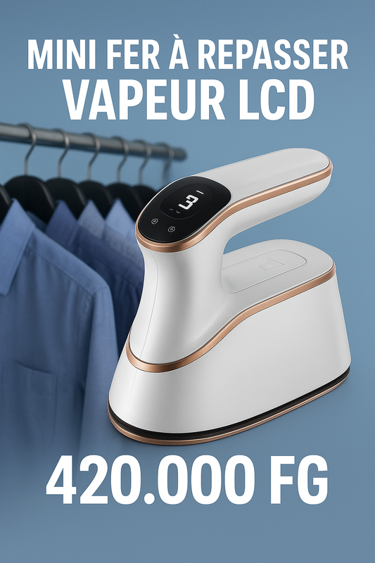 🧺 Mini Fer À Repasser Vapeur LCD – Ultra Compact & Puissant