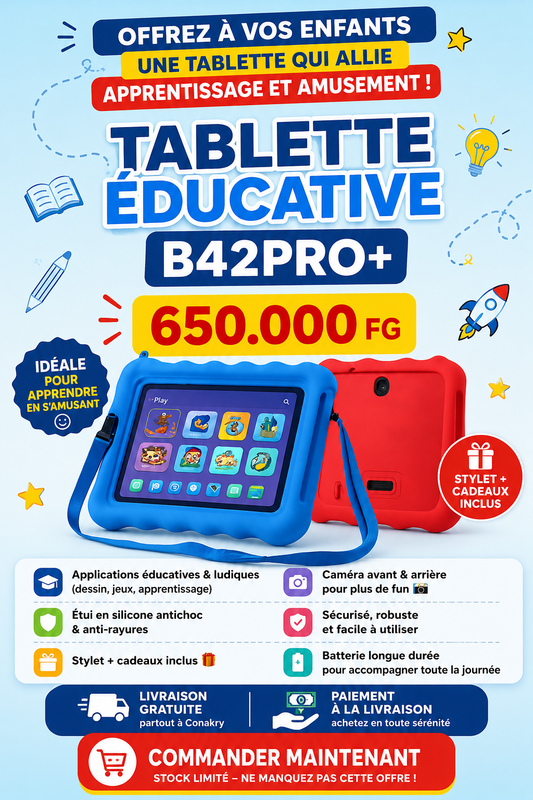 📱 Tablette Éducative Enfant B42PRO+ – Apprendre en s’amusant !