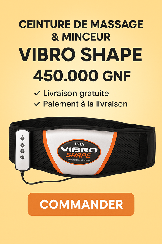 💪 Ceinture de Massage & Minceur Vibro Shape – Abdos plats sans effort