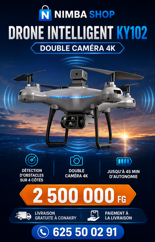 Drone Intelligent KY102 à Double Caméra – Voyez le monde autrement